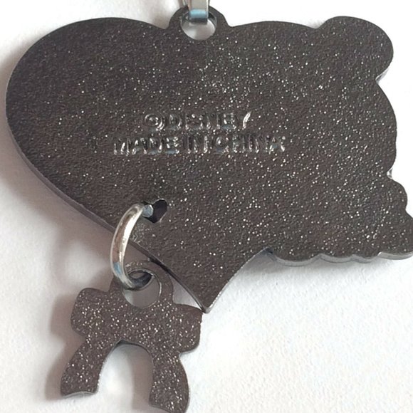 Vintage Disney Minnie Mouse Charm Necklace Silver Plated Enamel Disneyana 20" - Picture 5 of 8